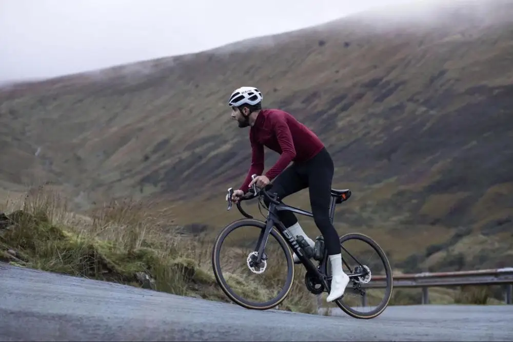 Мужская велосипедная рубашка RCC RAPHP теплая флисовая с длинным рукавом для езды на