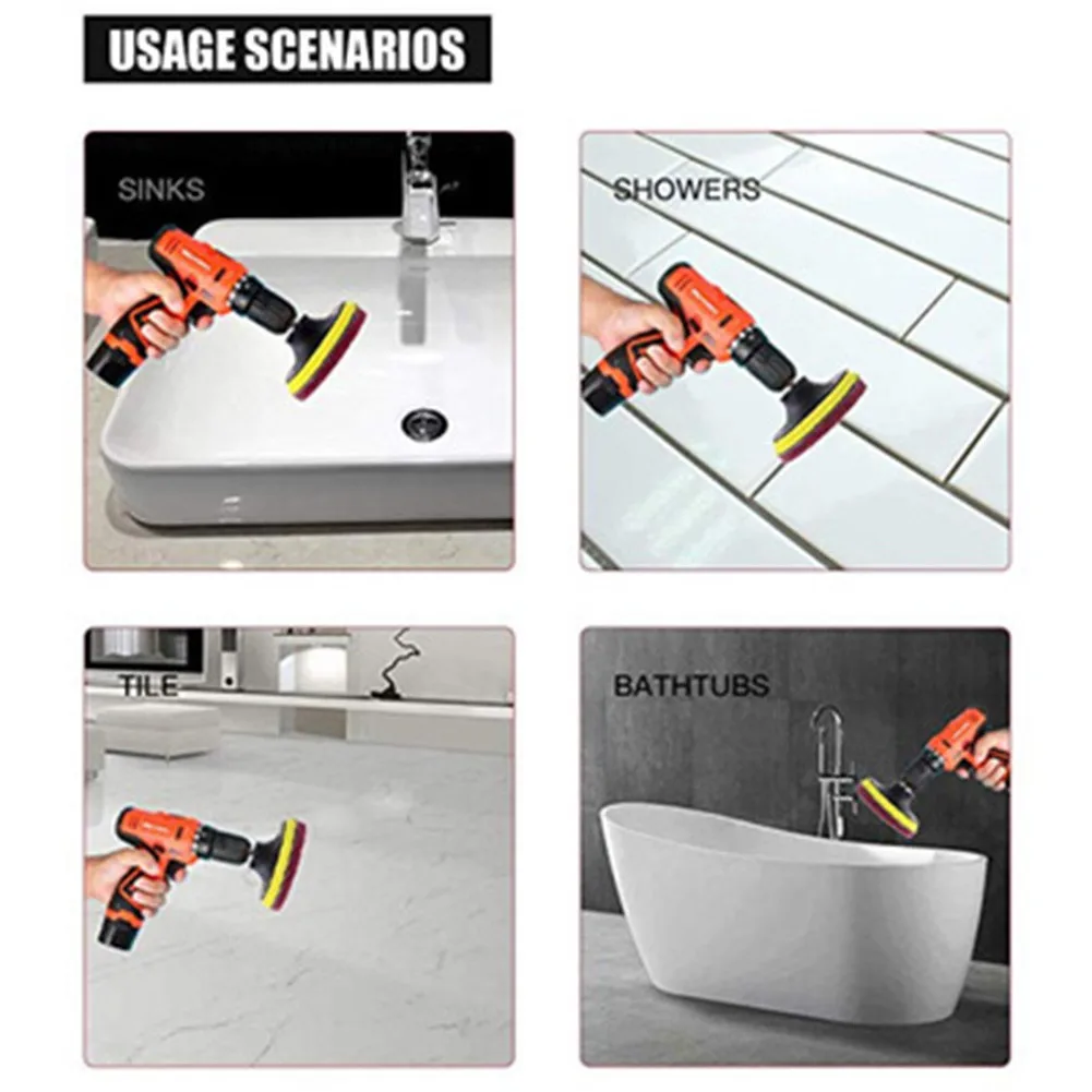 

Sponge Brush Kit Car Buffing Pads Tool Polishing Accessories Scrub Pad