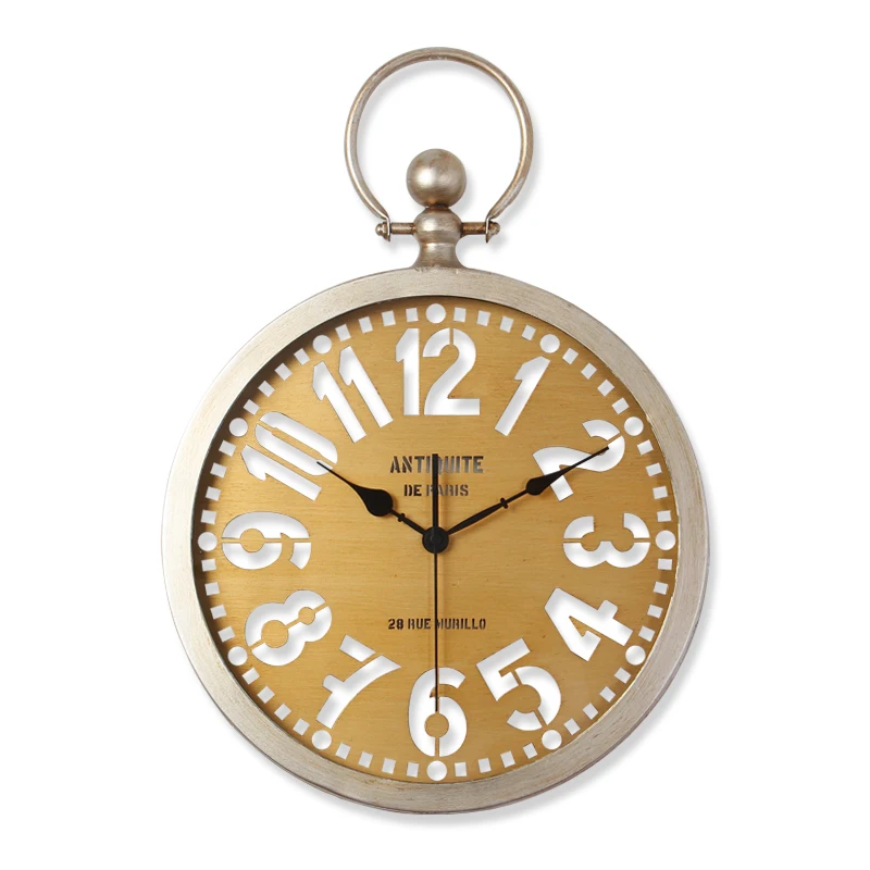 Скандинавская декорация настенные часы гостиная тихий металлический