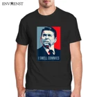 Президент Рональда Рейгана I Smell Commies Мужская футболка с рисунком американской одежды, футболка в стиле харадзюку, винтажный топ, мужская футболка из 100% хлопка