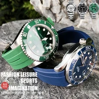 19mm 20mm rubber silicone watchband fit for submariner daytona deepsea oysterflex rolex 21mm 22mm gmt omega swatch strap seiko