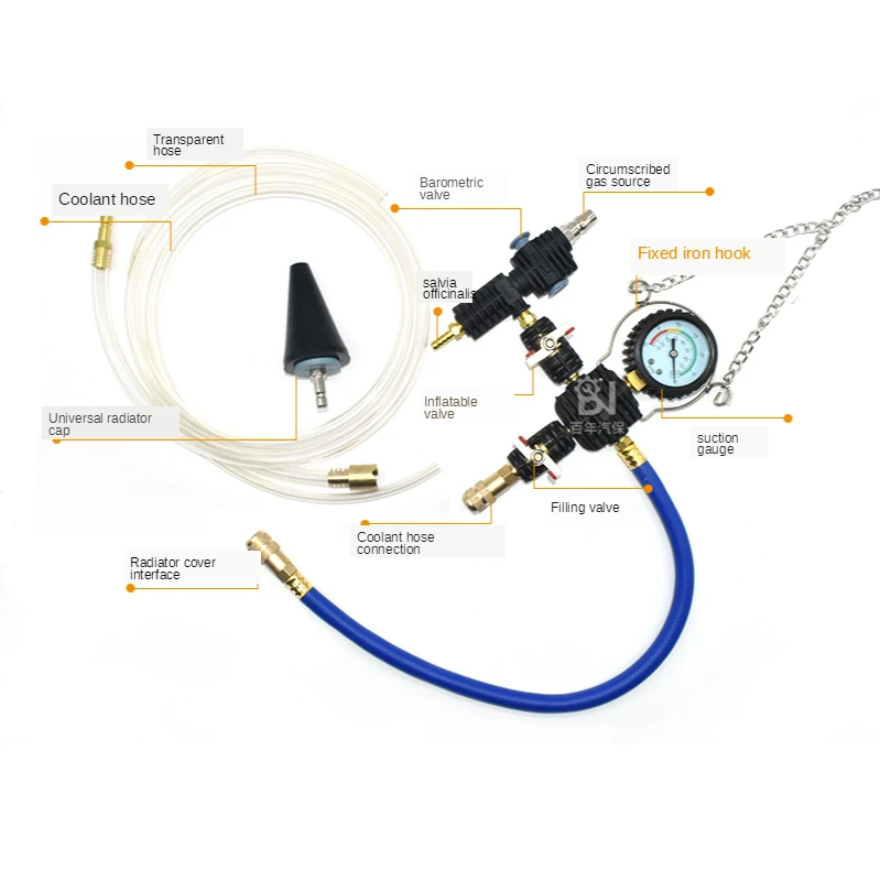 

28pcs Car repair tool kit sets Universal Radiator Pressure Tester Vacuum Type Cooling System Test Detector tools Kits