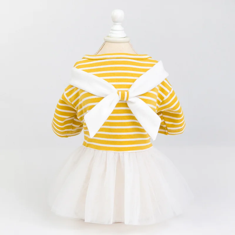 Собака милое Хлопковое платье принцессы для девочек юбка домашних животных