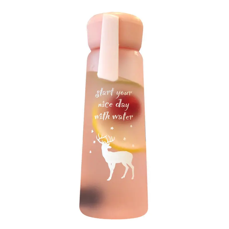 

2021 New Arrival Cute Female Cups Glass Water Bottles Adult Water Cup Students Drinking Bottles Fashion Portable Children Bottle