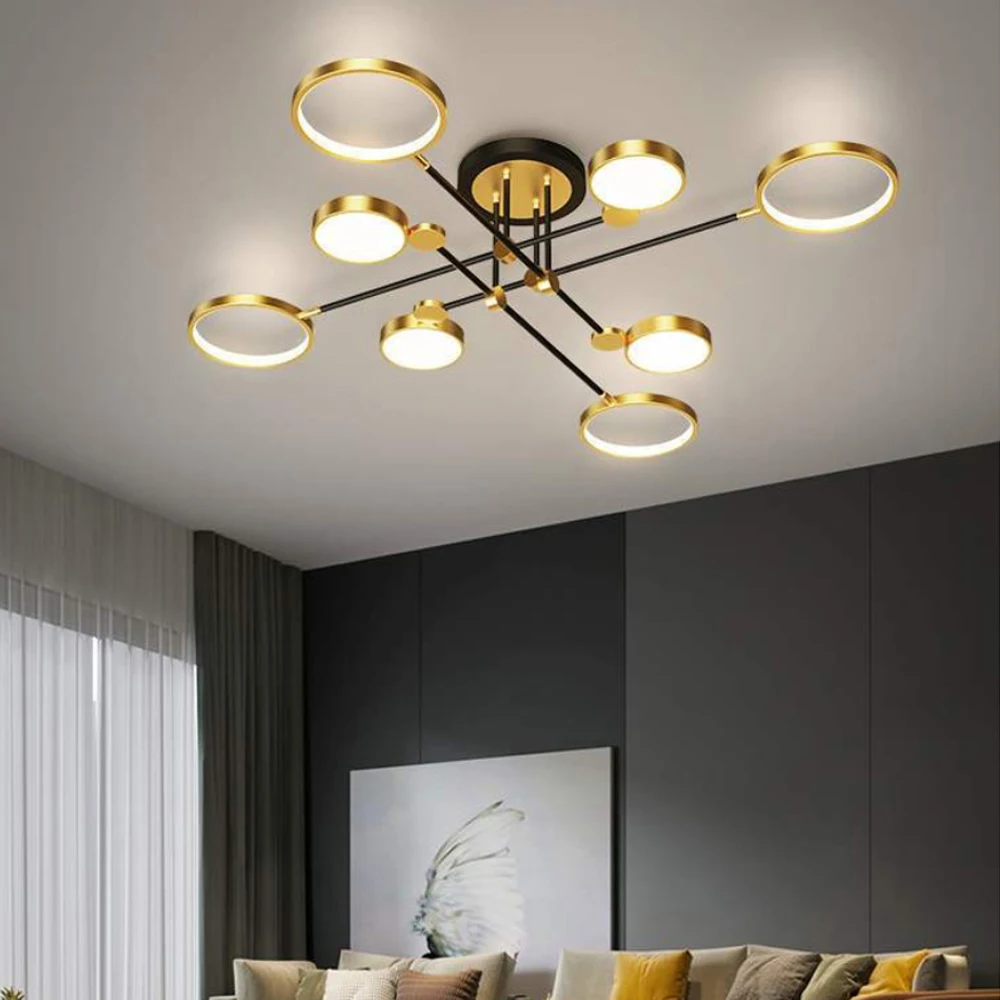 

Роскошный светодиодный потолочный светильник в скандинавском стиле для гостиной, современные минималистичные люстры для дома, столовой, кабинета, спальни