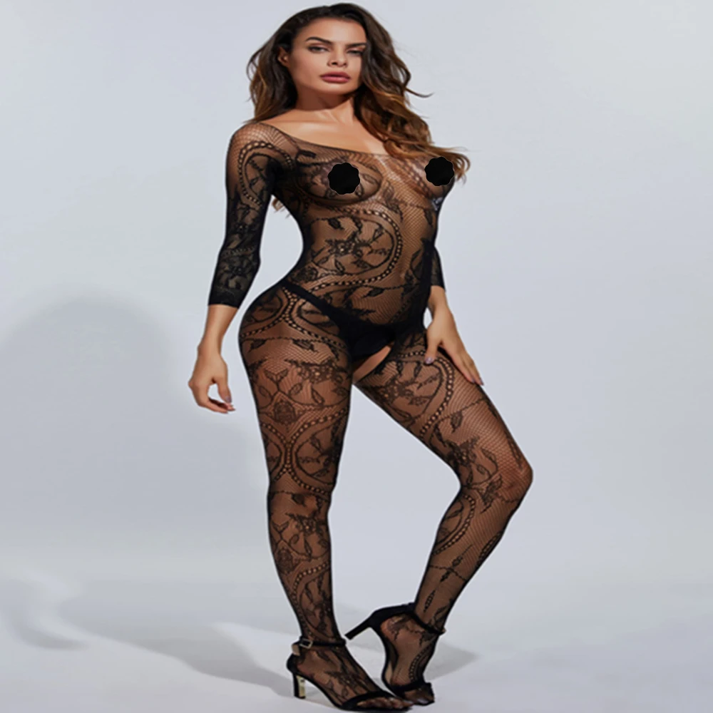 Сексуальное боди для женщин сексуальная одежда прозрачные чулки с открытой