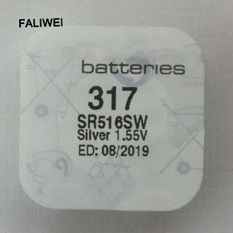 2 шт./лот 317 SR516SW 1 55 V батарейка для часов из оксида серебра хорошего качества |