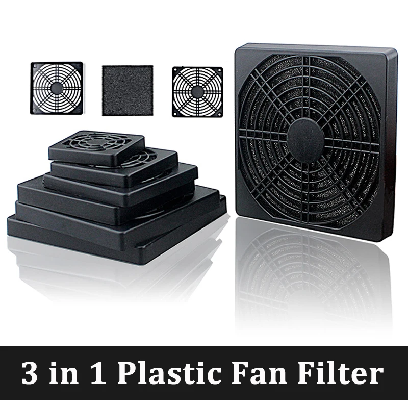 

2pcs 40mm 50mm 60mm 70mm 80mm 90mm 120mm Plastic Case Fan Dust Filter Cover Protector Grille PC Computer Fans Cleaning net