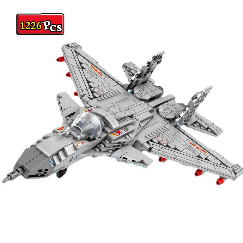 

8-in-1 Military Series WWII J-15 Fighter Pilot Weapon Accessories MOC Building Blocks Bricks Toys Gifts