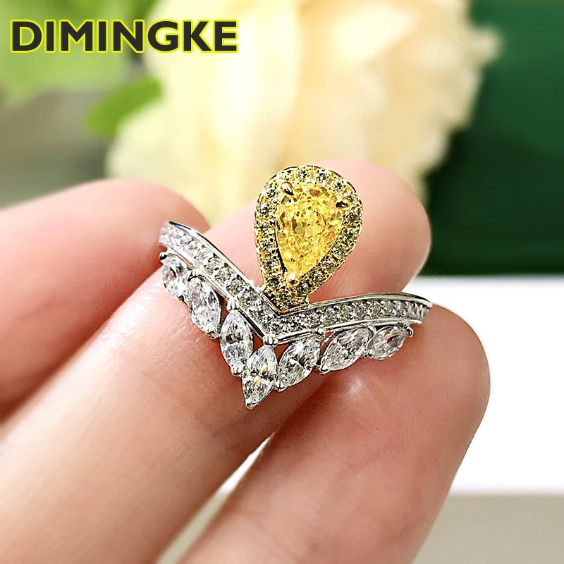

Серебряное кольцо со сверкающими бриллиантами 100%-S925 пробы