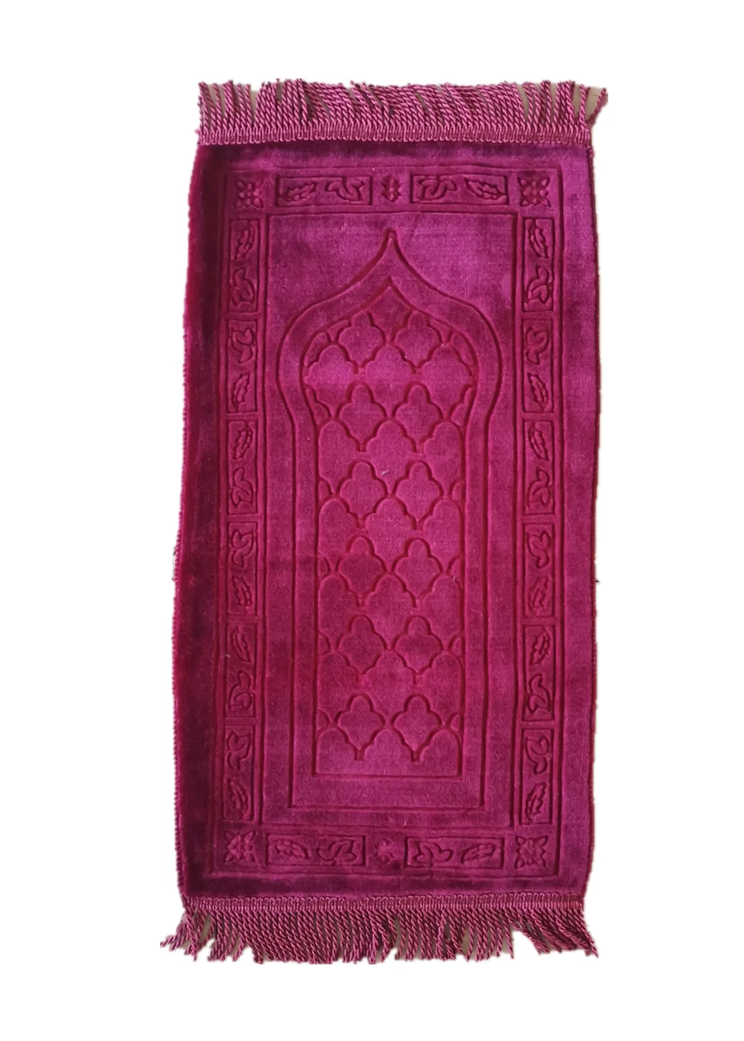 

Modefa Islamic Turkish Velvet Prayer Rug Small Child Toddler Namaz Sajjadah Janamaz Solid Simple