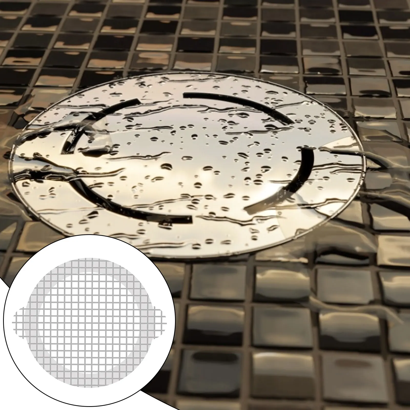 

25PCS Shower Drain Hair Catcher Dog Hair Catcher Cover For Showers Bathtubs Mesh Stickers Mesh Filter Sink Strainer Stickers