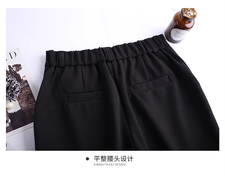 Женские шерстяные брюки Осень-зима 2020 модные толстые теплые шаровары с высокой