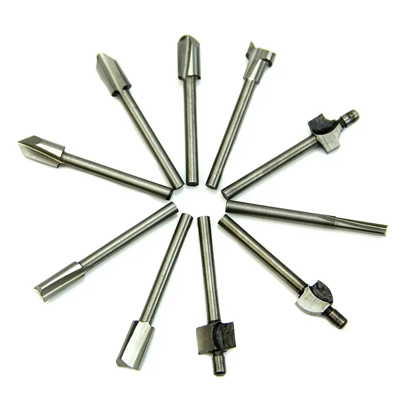 Фрезы по дереву фасонные фрезы HSS дюйма 10 шт. подходит для набора вращающихся