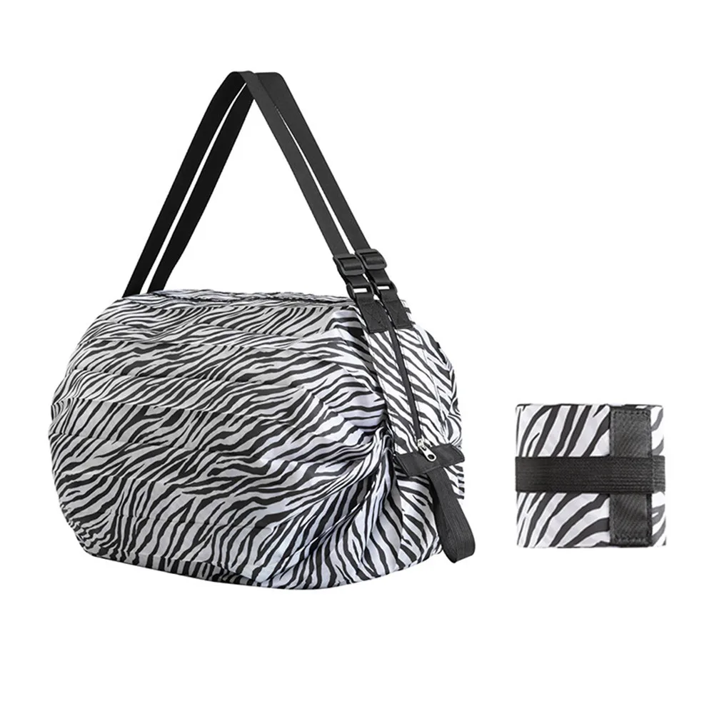 

Large Foldable Supermarket Shopping Bag Travel One Shoulder Portable Thickened Hand Carried Eco-friendly Grocery Bag