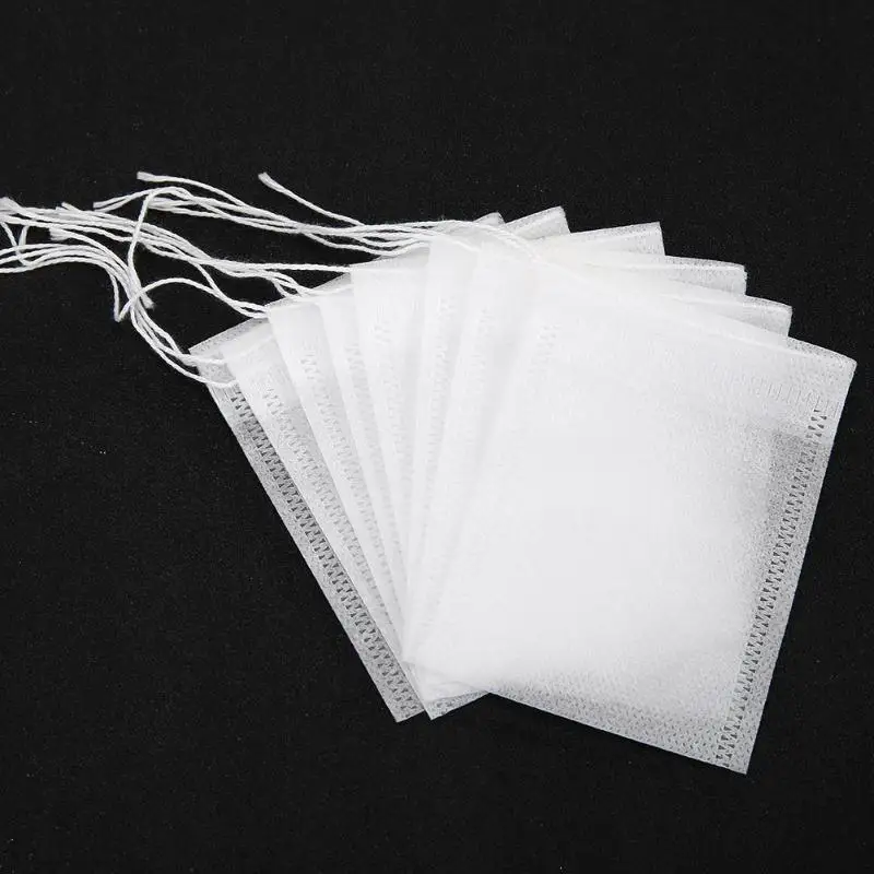 50/100pcs пустая Ароматические Чай сумки Нетканый шнурок для заварки травы свободные Кофе фильтрующим мешком инструменты Дома небольшие мешки для хранения