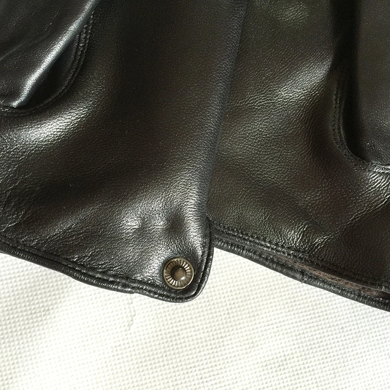 Зимние мужские перчатки из натуральной кожи кнопка короткий новый бренд Touch Screen перчатки мода теплые черные перчатки рукавицы бесплатная д... от AliExpress RU&CIS NEW