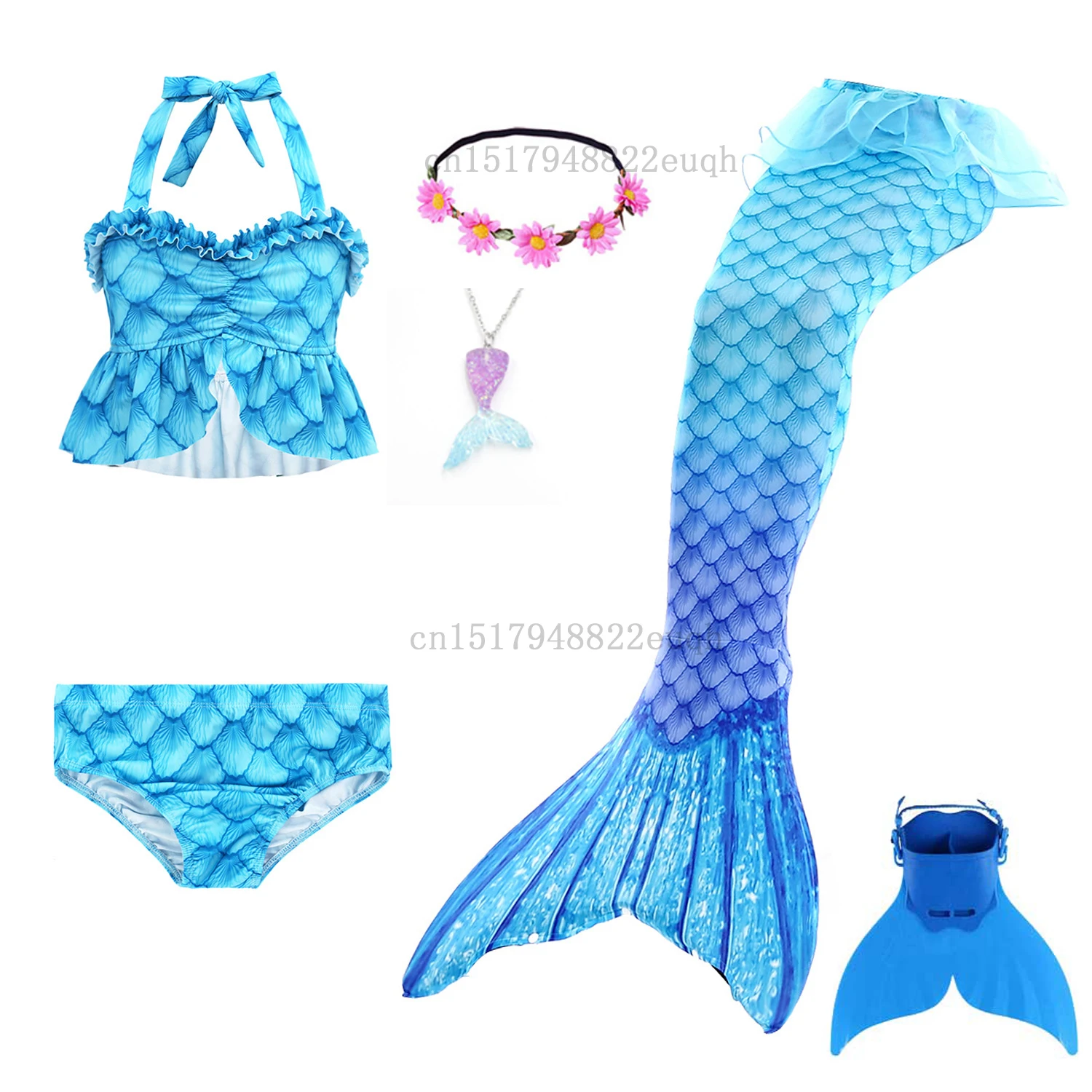 Новинка хвост русалки для девочек косплей парики костюмы детский купальный