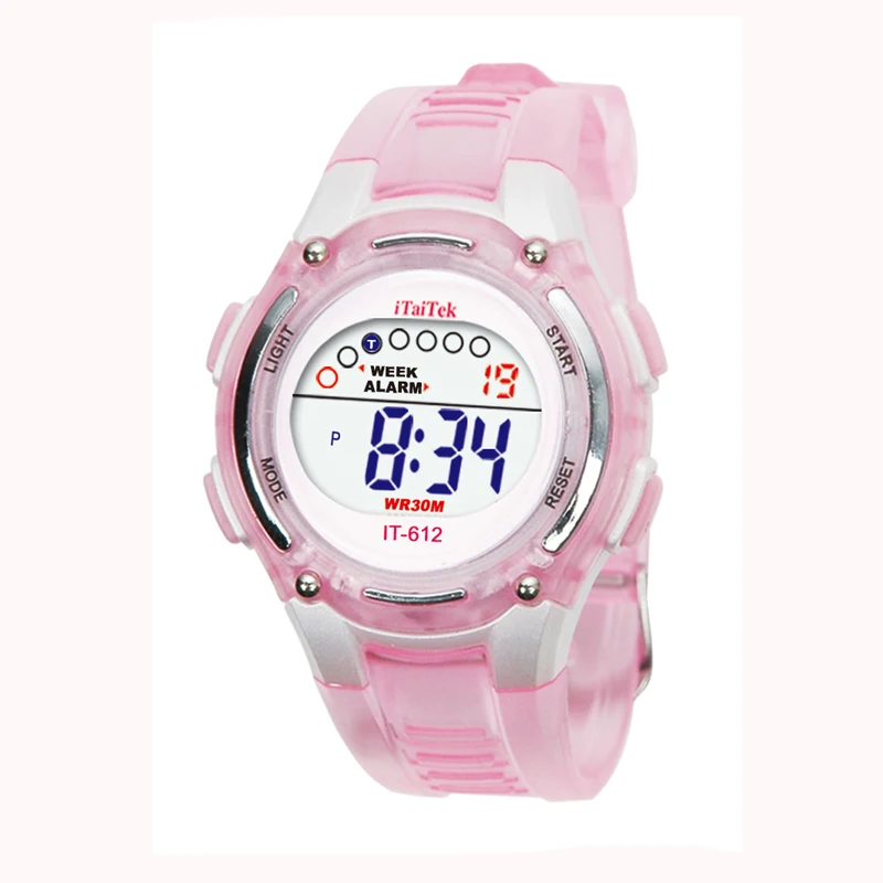

Children's Watch Boys and Girls Sports Electronic Digital Waterproof Watch Rubber Material Sweatproof Waterproof Strap 05*