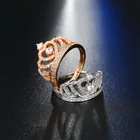 MFY новые модные Кристальные кольца Стразы в форме короны для женщин и девушек Свадебные вечерние кольца ювелирные изделия обручальное кольцо оптом