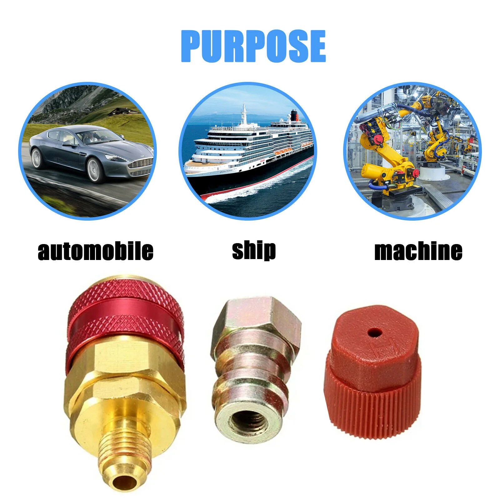 

Quick Coupler Extension Adapter R134 Red 14 Mm 17 Mm 180° A/C Blue Brass