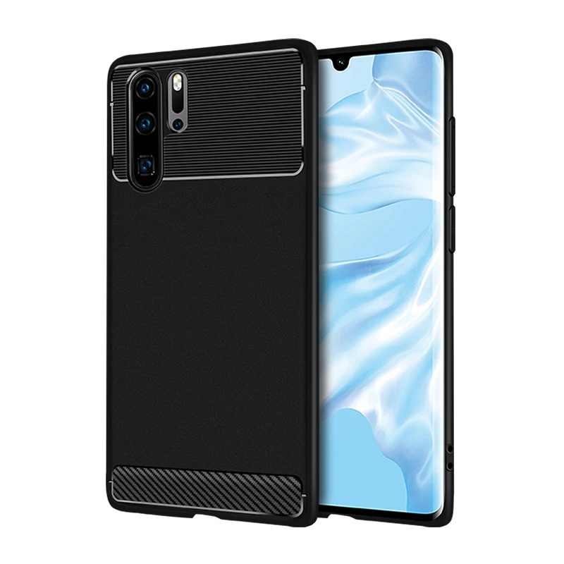 Luxury TPU Case For Huawei P30 Pro Mate 20 Lite P Smart Plus 2019 Silicone Shockproof Carbon Fiber Cover for Honor 10 |