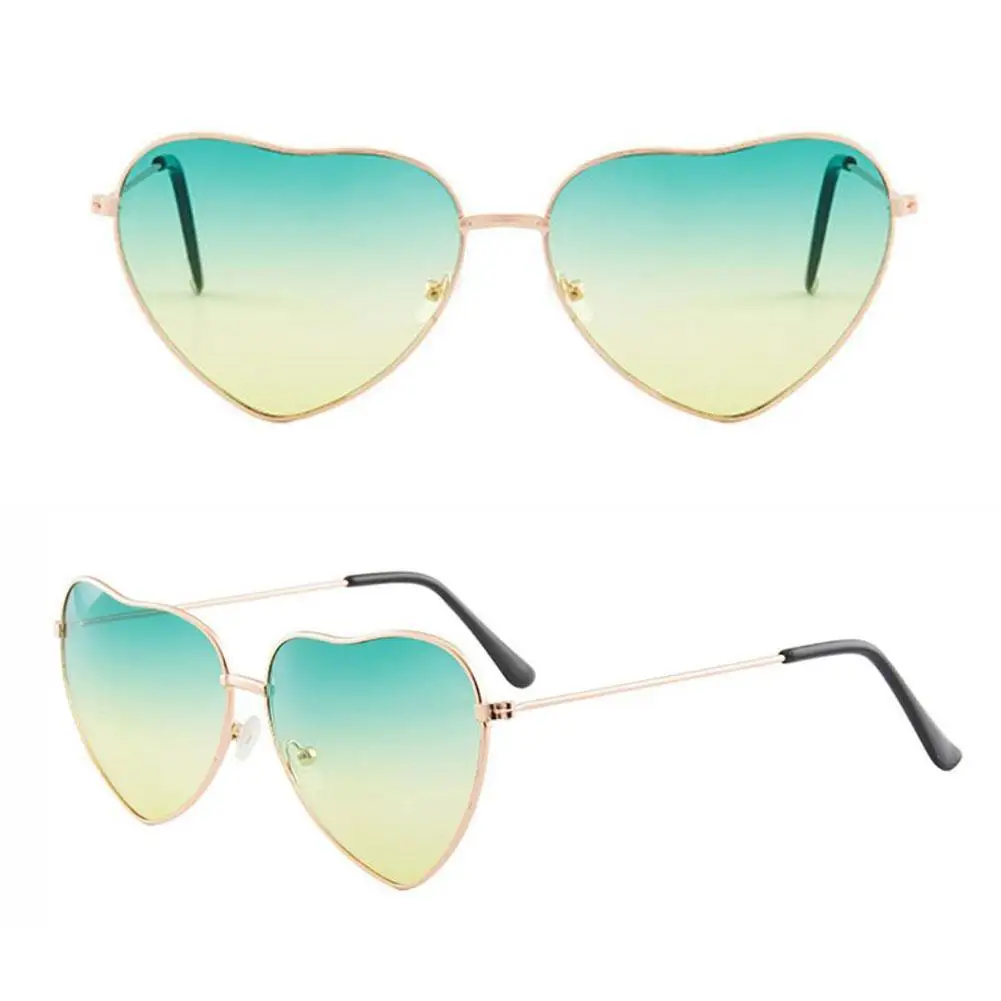 

Ladies Sunglass Heart Rimless Sunglasses Gradient Pink Vintage Driver Goggles Women Luxury Brand Retro Heart-shaped Sun Glasses