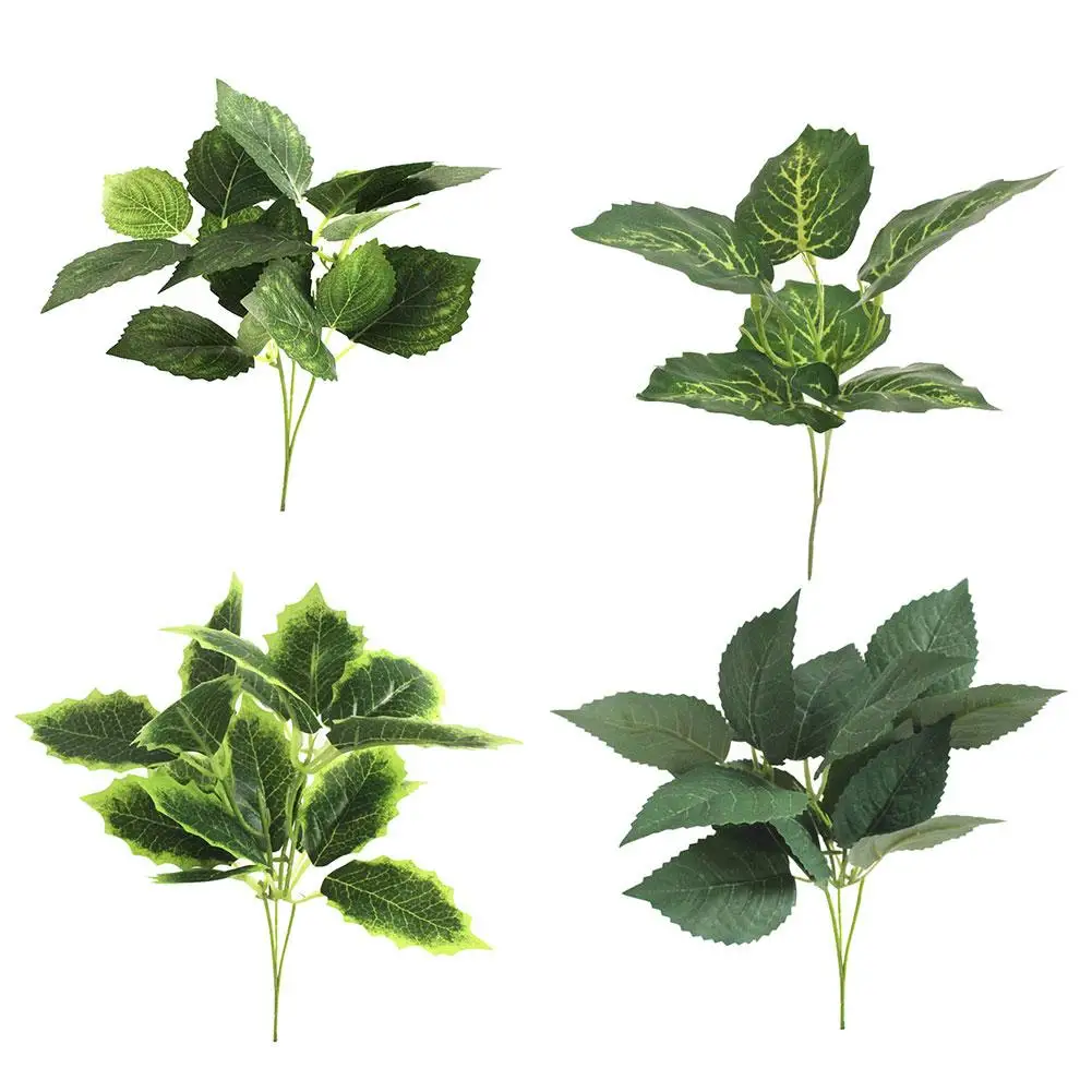 

1Pc Artificial Wide Leaf Foliage Plant Photograph Prop Party Home Table Decor Artificial Plants Wedding Decorative Flowers