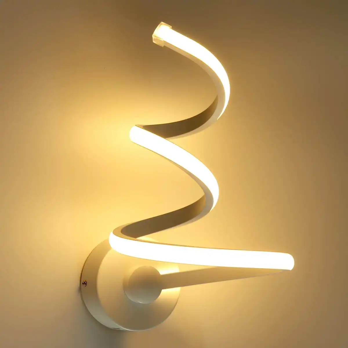 

White Acrylic LED Modern Wave Wall Light Home Bedroom Wall Lamp Fixture Home Bedroom Decoration Indoor Lighting 100-240V 18W