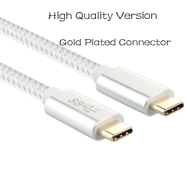 Кабель USB 3 1 type C для быстрой передачи данных 10G позолоченный коннектор нейлоновая