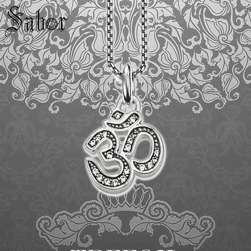 Цепочка с цепочкой буддийская мода Серебряное ювелирное изделие религиозный