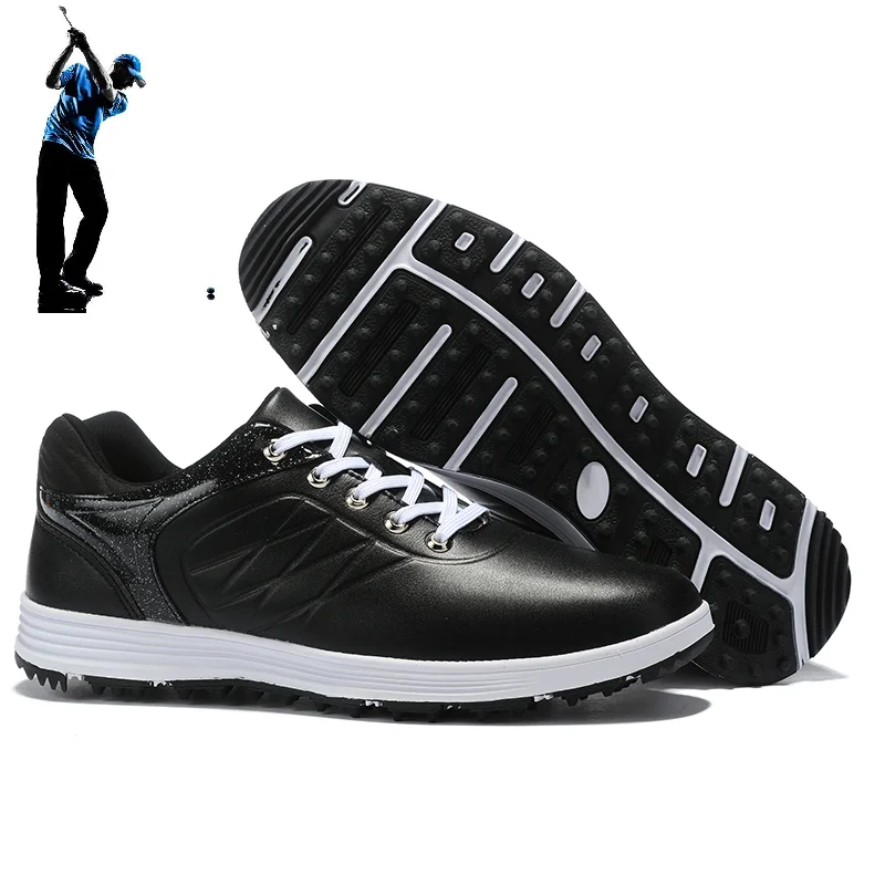 Men's Golf Shoes Outdoor Non-slip Golf Walking Sneakers Mens Lace-up Sneakers Comfortable and Breathable Golf Training Shoes Men