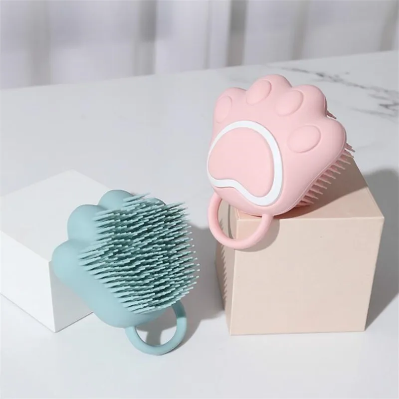 

Cartoon Cat Paw Baby Shower Brush Fast Foaming Silicone Scrubbing Artifact Full Body Massage Spa Brush Adult Bathroom Accessory