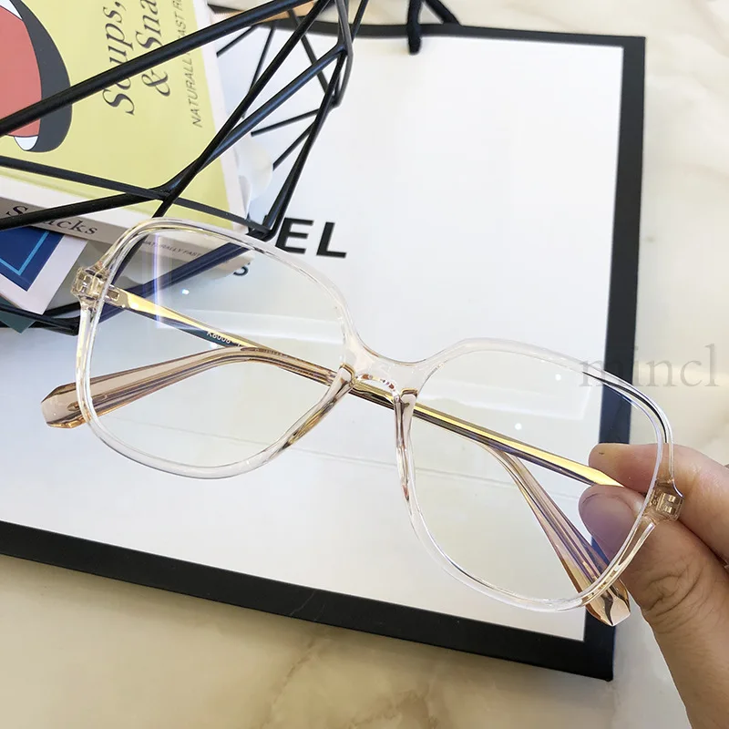 Модные негабаритные Женские квадратные очки мужские оправа винтажные круглые