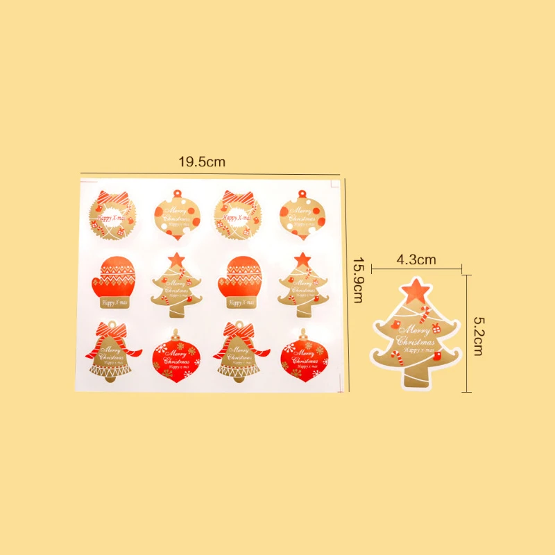 120pcs per pack 120 шт./лот милые рождественские Санта Клаус круглые самоклеящиеся Стикеры из крафтовой бумаги DIY бумажные этикетки Детские Канцелярские принадлежности стикер s - Цвет: 120pcs per pack
