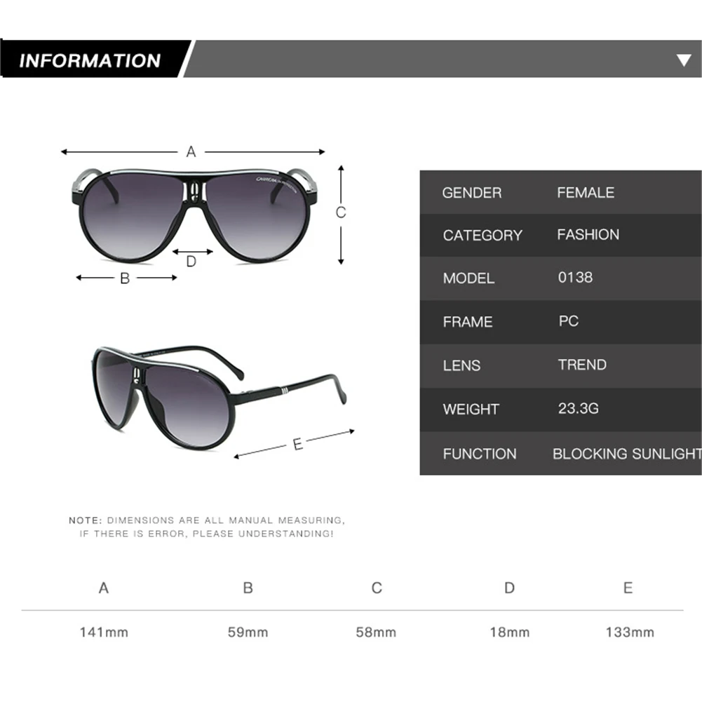 Солнцезащитные очки Carrera Мужские квадратные винтажные цветные солнечные в стиле
