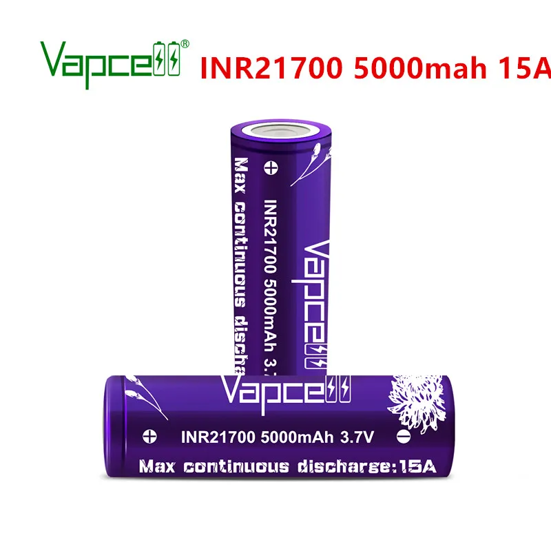 Оригинальный аккумулятор Vapcell INR21700 5000 мАч 15 А перезаряжаемые литий-ионные