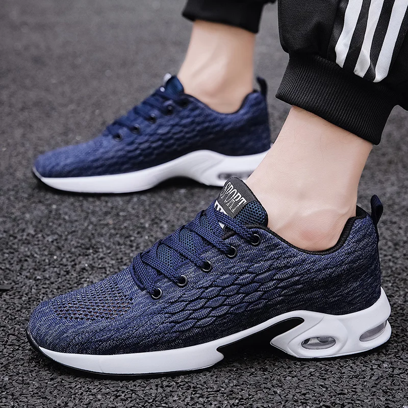 

Men Casual Running Sports Shoes Fashion Breathable Walking Mesh Lace Up Flat Shoes Summer Sneakers For Men 2021 New Brand Style