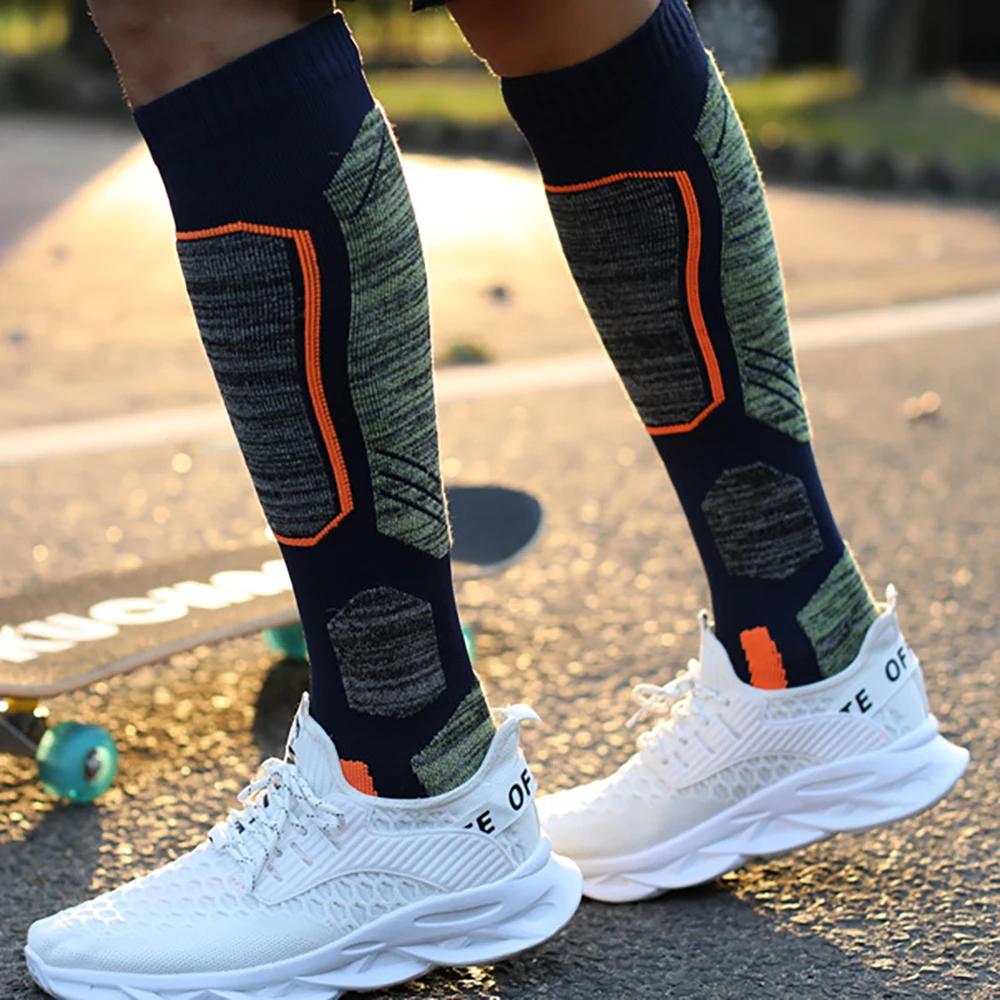 

High Quality Cotton Thick Cushion Knee High Ski Socks Winter Sports Snowboarding Skiing Camping Socks Warm Thermal Socks