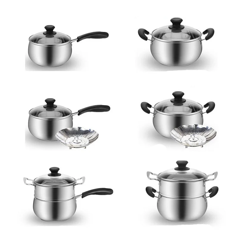 Нержавеющая сталь молочный горшок вареный горячий мини для супа Детская пищевая