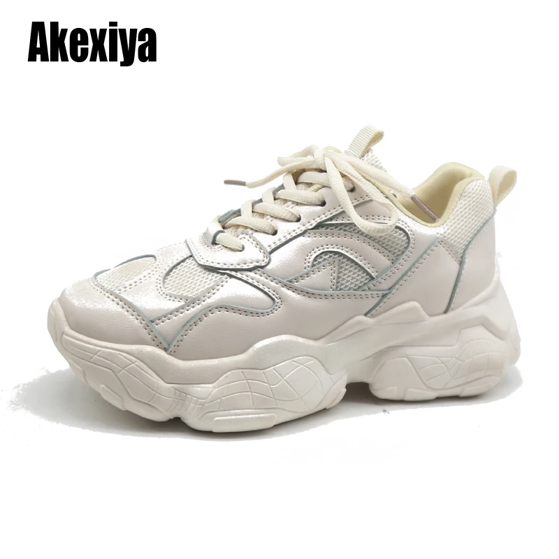 Кроссовки на платформе женские высокие повседневная обувь танкетке