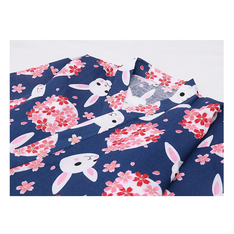 Японской традиции Стиль милые Сакура принт кролик детские пижамы со штанами