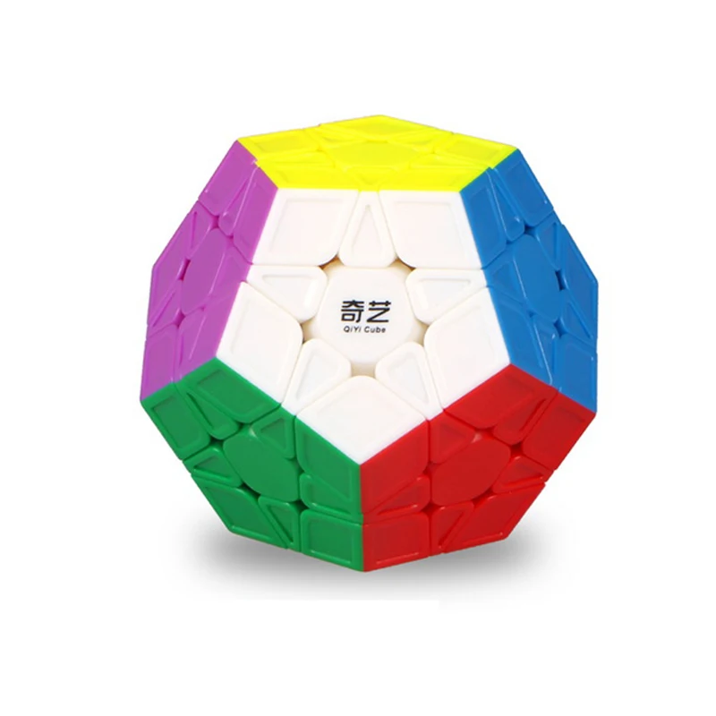 QIYI QiHeng 3X3 Megaminxeds, Магический кубик, чёрный, Скорость Профессиональный 12 Сторон головоломка Cubo Magico, Обучающие образовательные игрушки для Детский подарок - Цвет: Stickerless