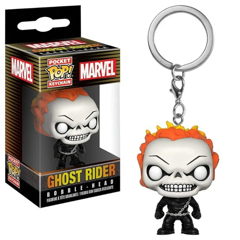 FUNKO поп Дисней Marvel мультфильм Карманный Брелок Скрудж макдак Maleficent CHOST RIDER Рисунок Игрушки для детей Рождественский подарок - Цвет: Зеленый