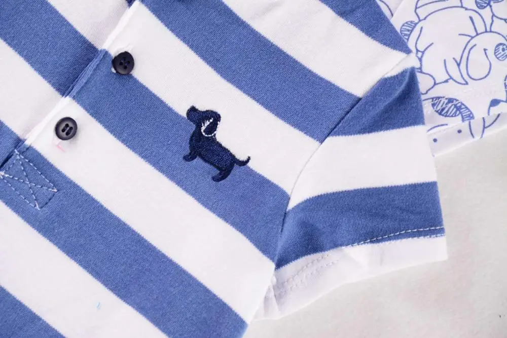 Детский хлопковый комбинезон с коротким рукавом | Детская одежда и обувь