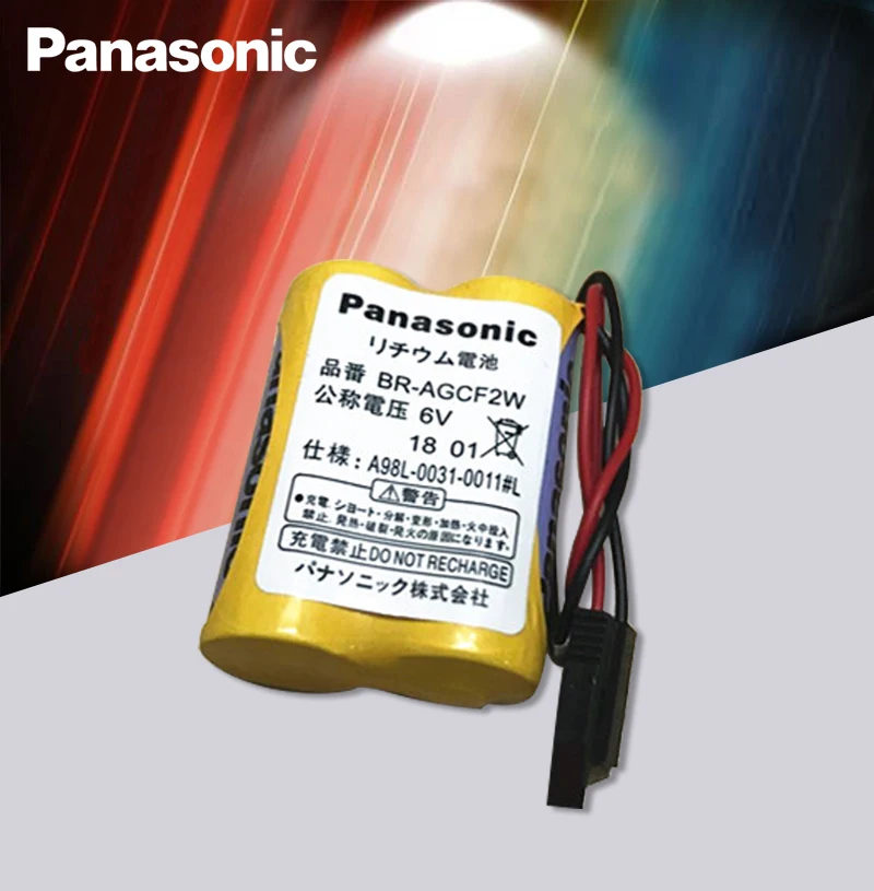 Panasonic 4 шт./лот BR-AGCF2W литиевая 6В 2200 мА/ч PLC батарея A98L-0031-0011 A06B-6093-K00 батареи с черным