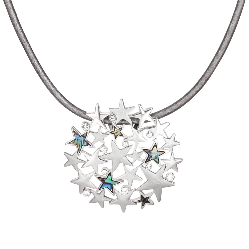 

Vintage Pendant Necklaces for Women Female Leather Sweater Chain Shell Stars Necklace Jewelry Accessories 2021 New Gift