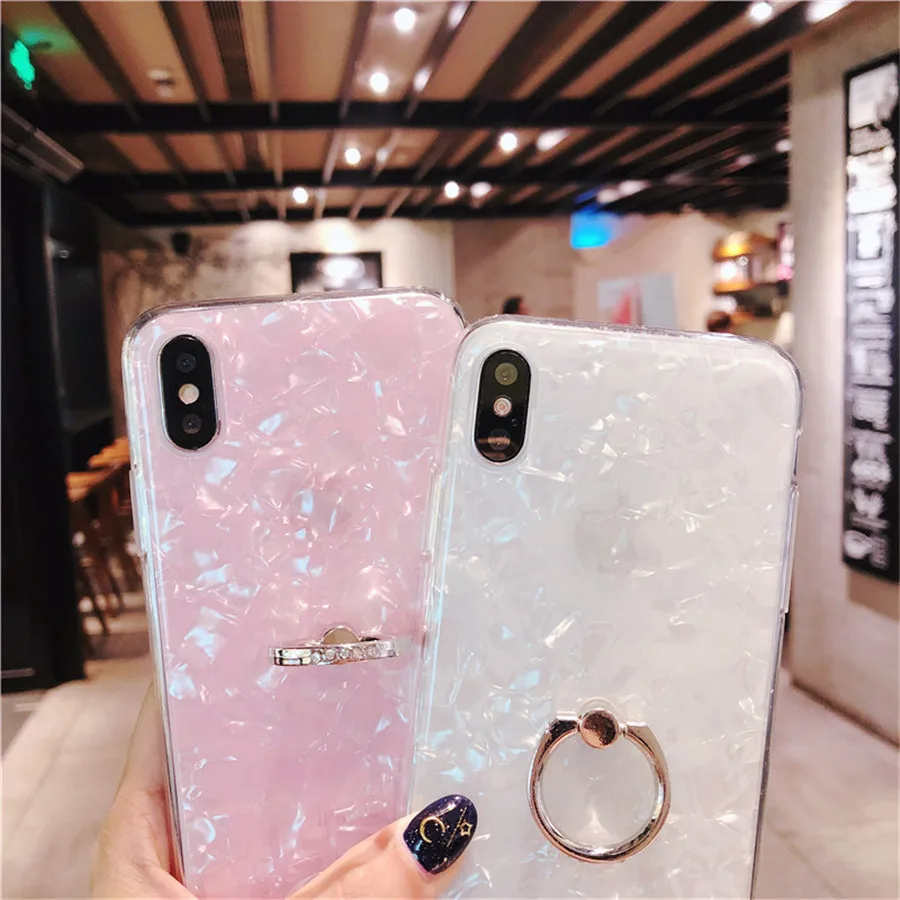 Блестящая оболочка Розовая белая блестящая силиконовая рукоятка подставка