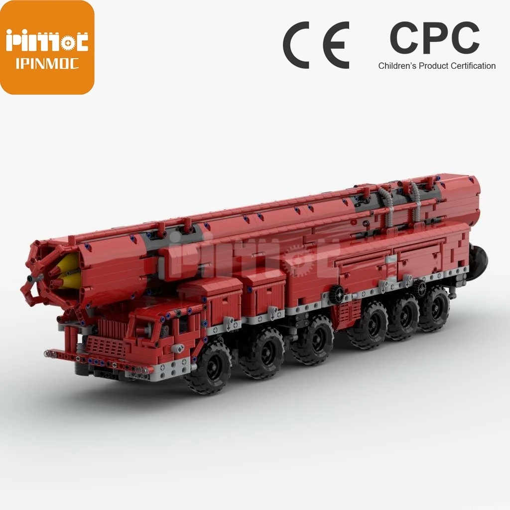 

Moc-53753 / 53755 maz-547 грузовик для транспортировки ракет, 3444 шт., подарок мальчику, технология сборки, строительные блоки