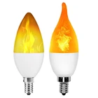 Светодиодный огонь светильник E14 E27 B22 лампы в форме свечи лампы 5 Вт 4 режима светильник ing светодиодный Flame мигающая лампа Гостиная Рождественская атмосфера лампы для домашнего декора